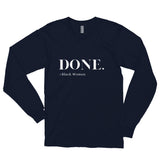 Done. Black Women Long Sleeve Tee