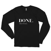 Done. Black Women Long Sleeve Tee