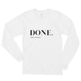 Done. Black Women Long Sleeve Tee