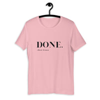 Done. Black Women Short Sleeve Tee