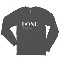 Done. Black Women Long Sleeve Tee