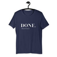 Done. Black Women Short Sleeve Tee
