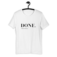 Done. Black Women Short Sleeve Tee